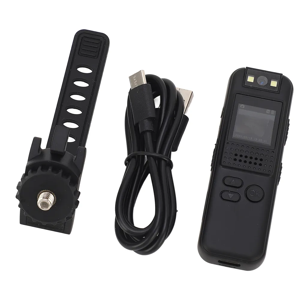 Caméra corporelle HD 1080P mini enregistreur de sécurité noir