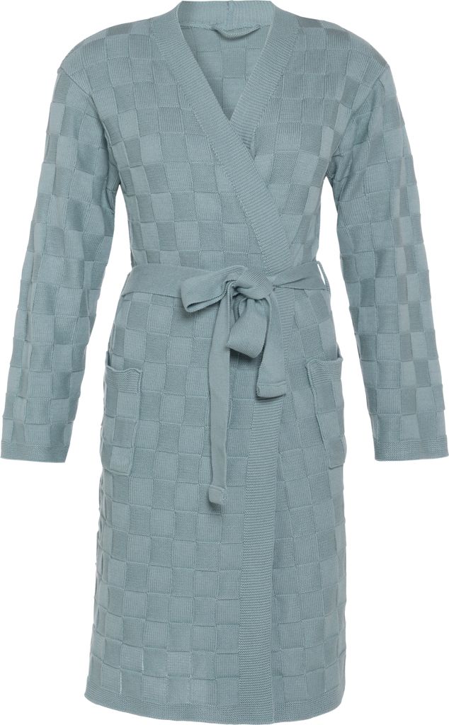 Knit Factory Bademantel Ivy - Stone Green - L/XL