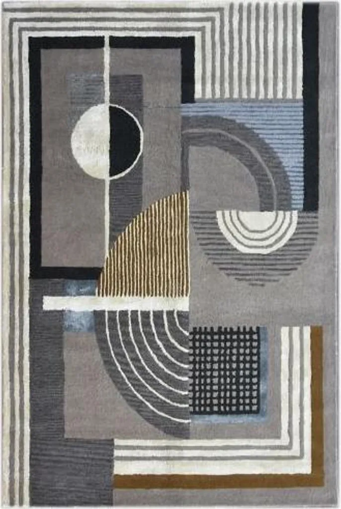 Tapis Tula argent 170x240 cm - Tapis chic en viscose et fibres soyeuses