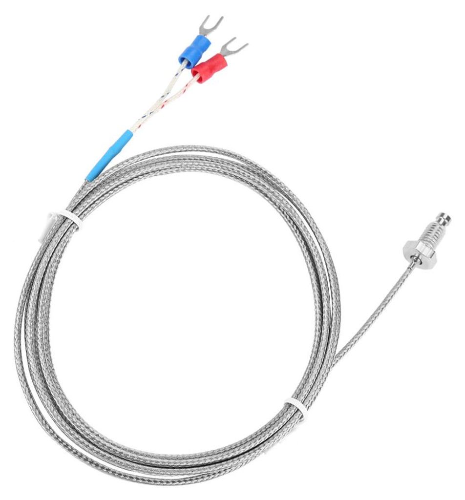 M6-Schraube, Feingewinde, Typ K, Thermoelement-Temperatursensordraht, 0–400 °C (2 m)