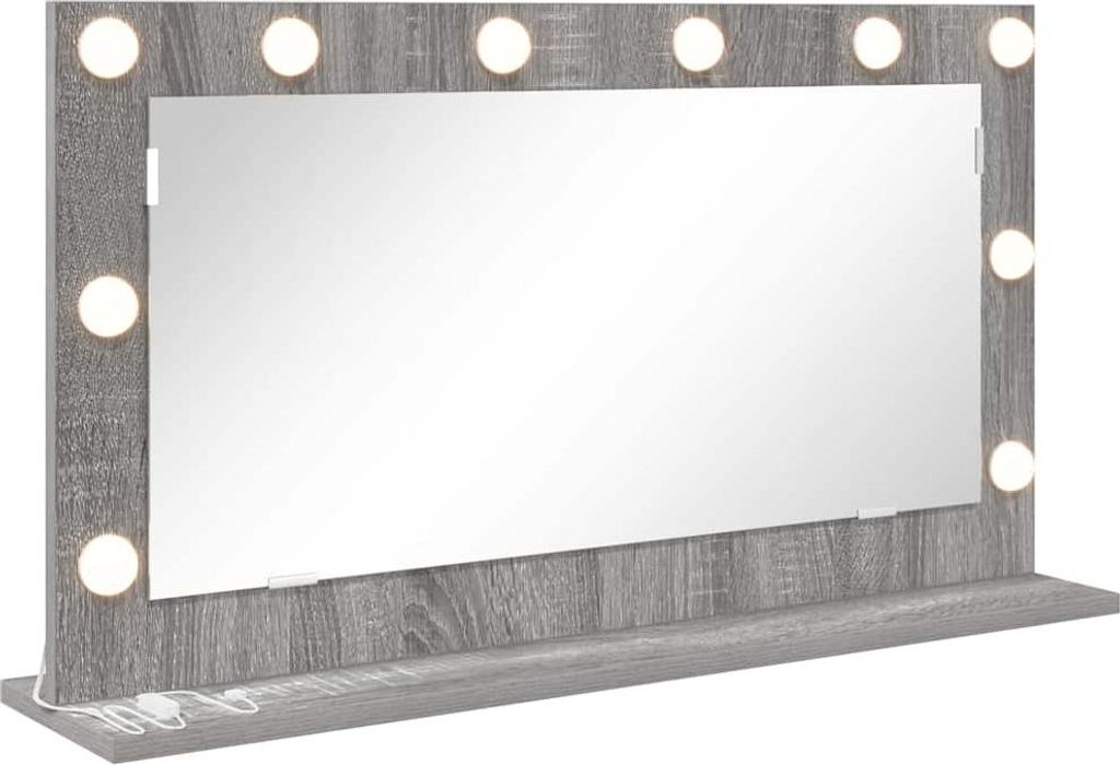 Waschtischspiegel Rechtwinklig Graues Sonoma 80 x 45 x 18 cm