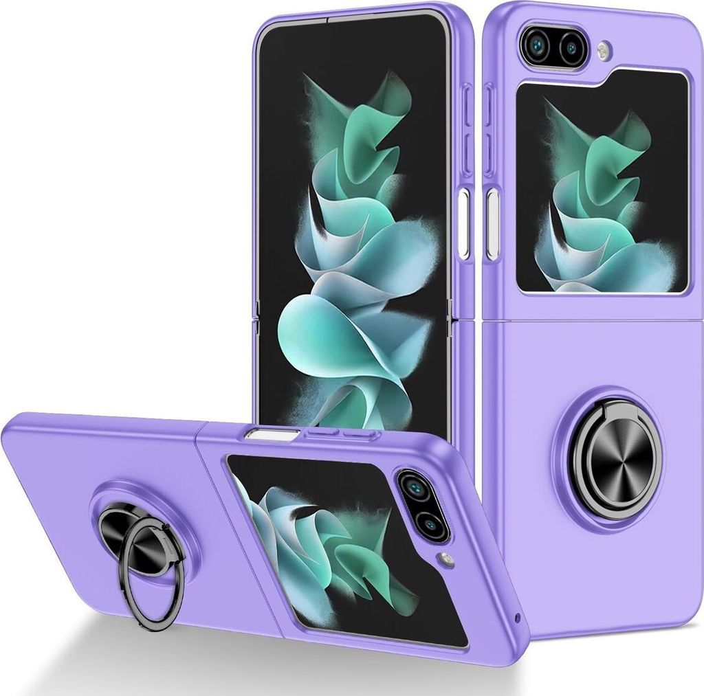 König Design Hülle kompatibel mit Samsung Galaxy Z Flip5 5G Kunststoff Soft Handyhülle - Handy Case Lila