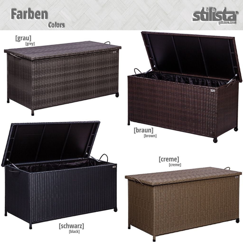 Polyrattan Auflagenbox 307 L Kissenbox Gartenbox Produktbild 5