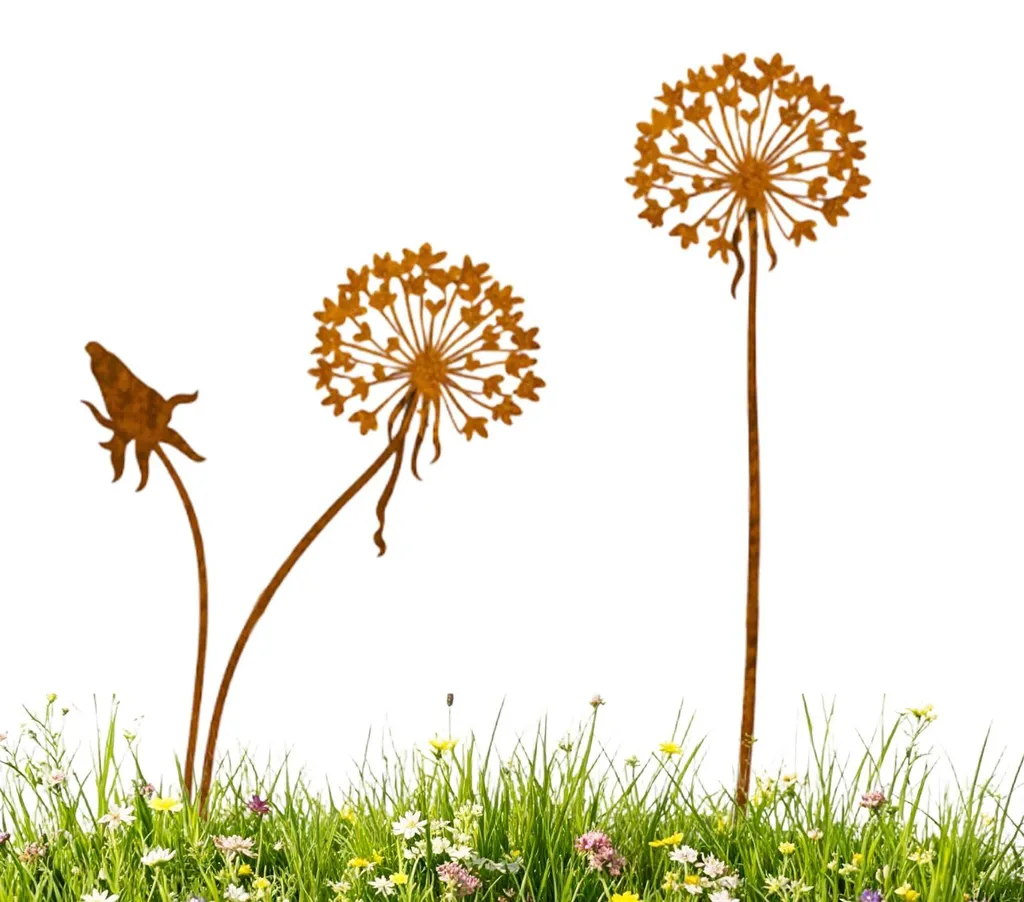 Piquets de jardin pissenlits pour embellir votre terrasse au printemps
