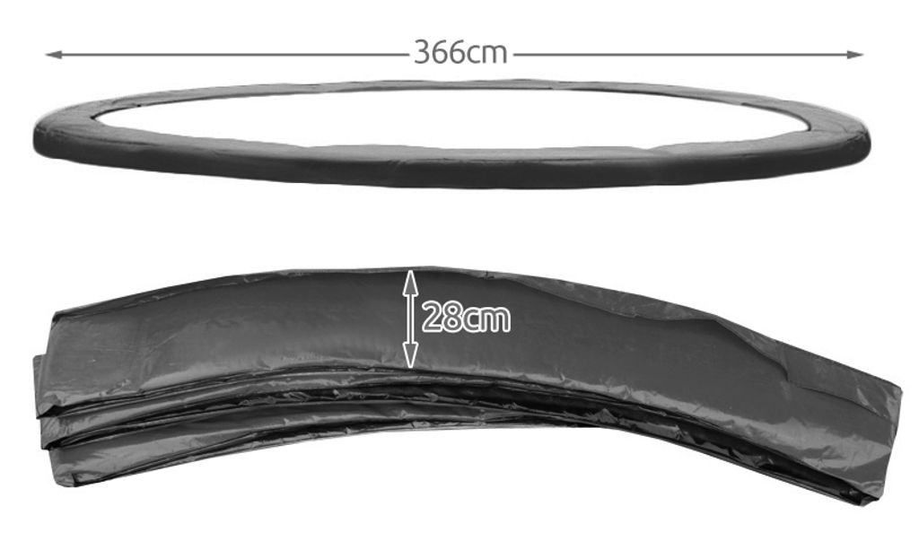 Randabdeckung Federabdeckung Randschutz Umrandung Für Trampolin 366 Cm