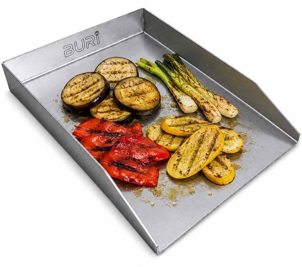 Plancha offen Grillplatte 30x20 cm Edelstahl 2 mm mit Produktbild 