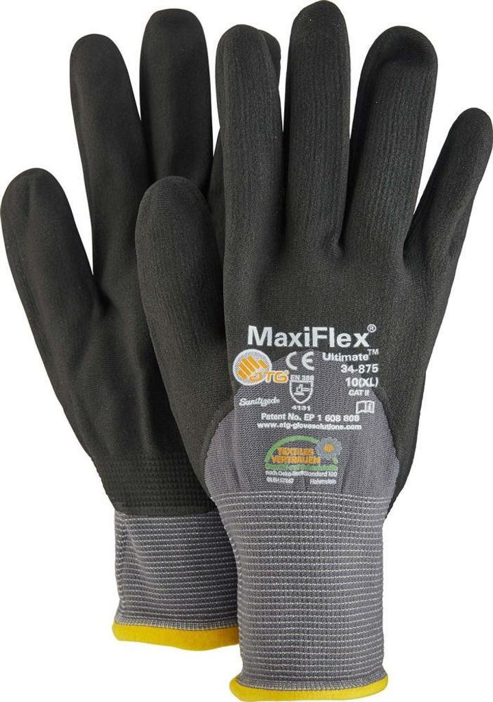 ATG Handschuh MaxiFlex Ultimate 2441 grau/schwarz 9 Produktbild 