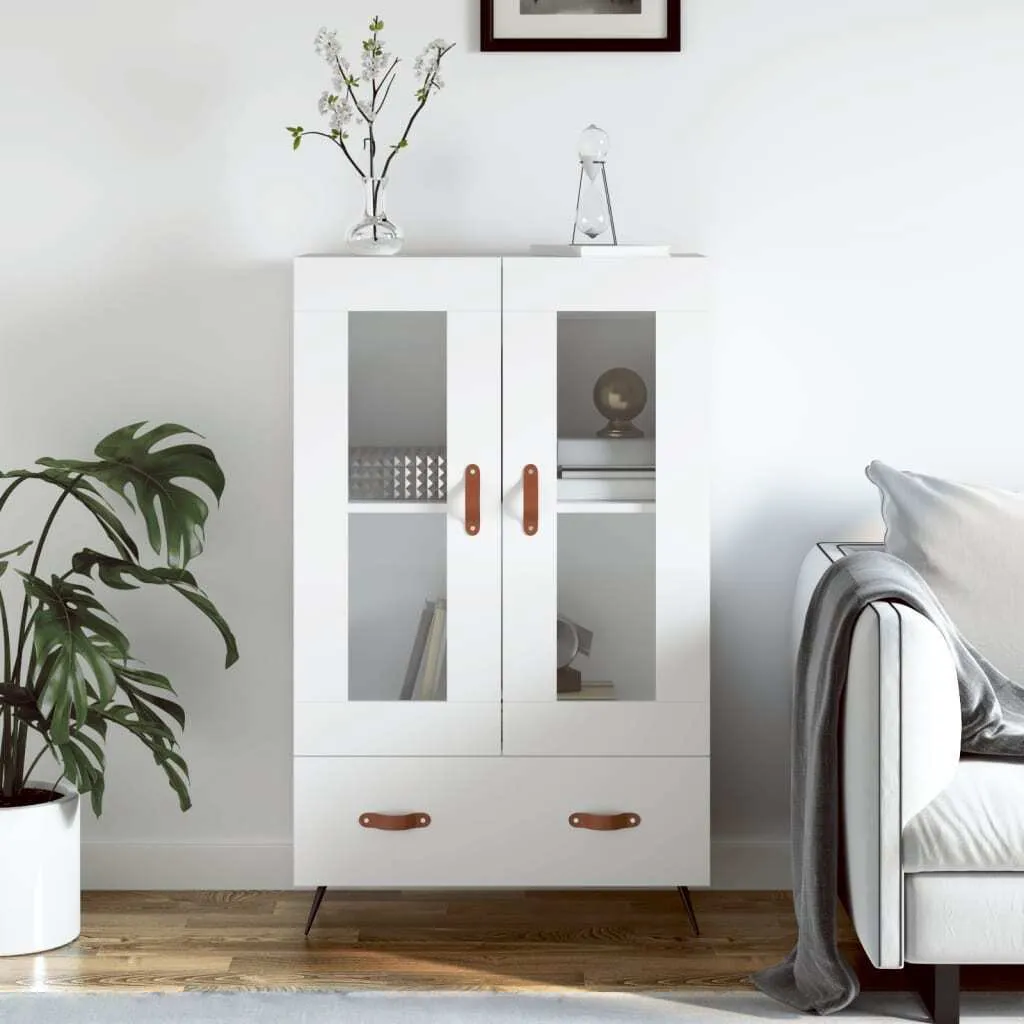 Credenza Bianca The Living Store 69,5x31x115 cm | Mobile Design Moderno