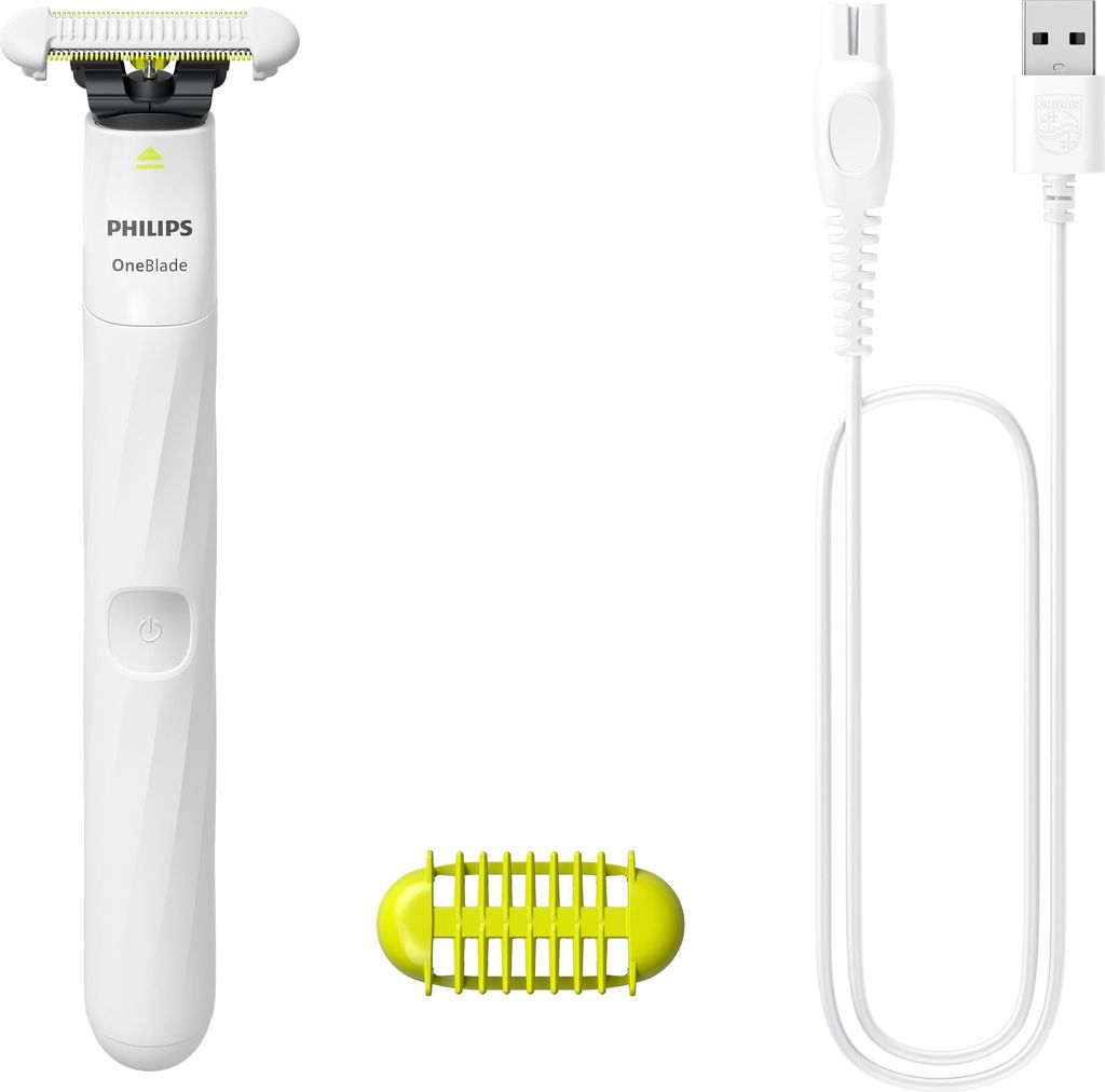 Philips Norelco OneBlade OneBlade QP1924/20 Intimate, Integrierte Batterie, Nass & Trocken, Weiß