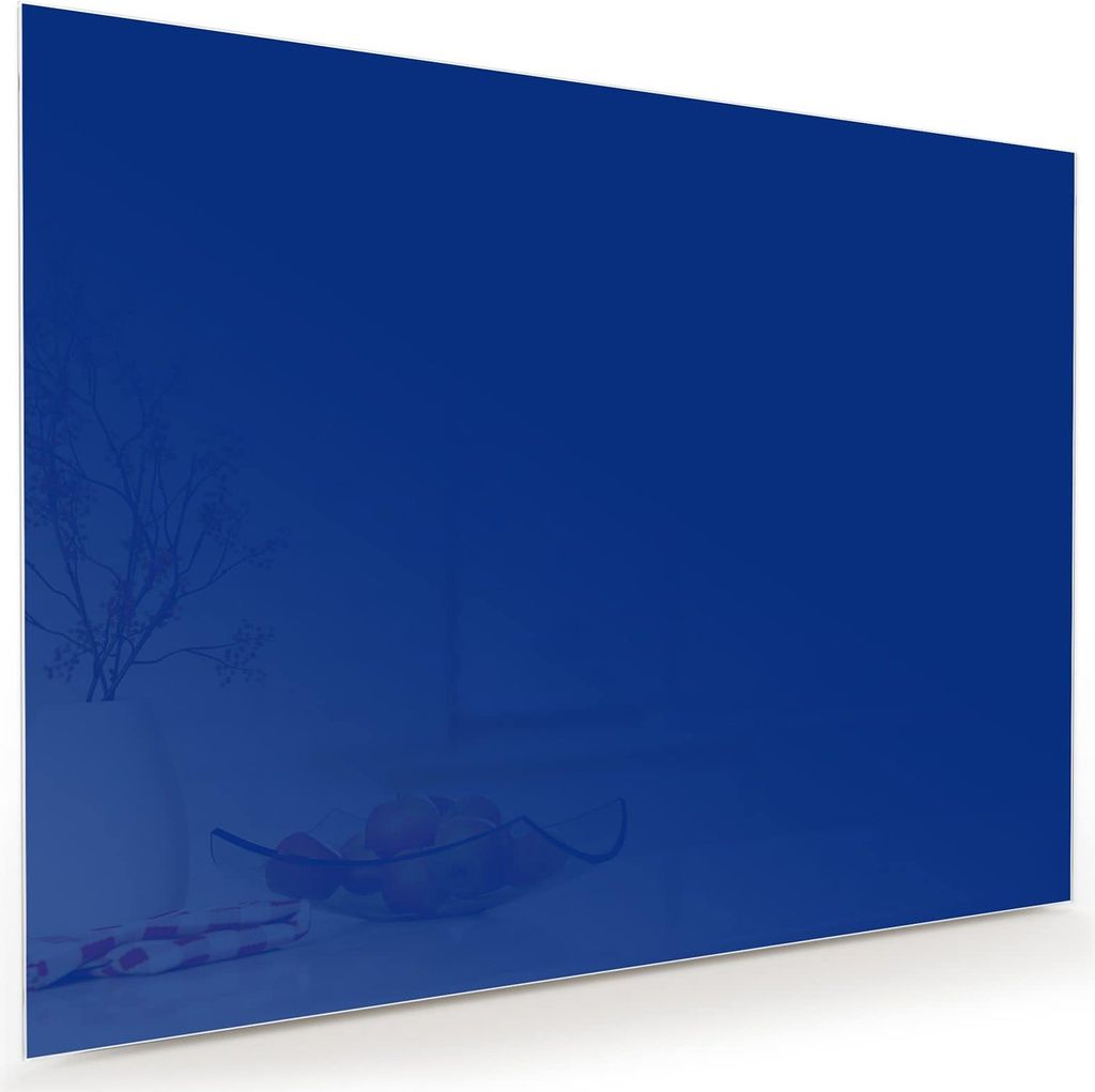 Glasbild 120x90cm in XXL für Wohnzimmer, Schlafzimmer Motiv Königsblauer Hintergrund I