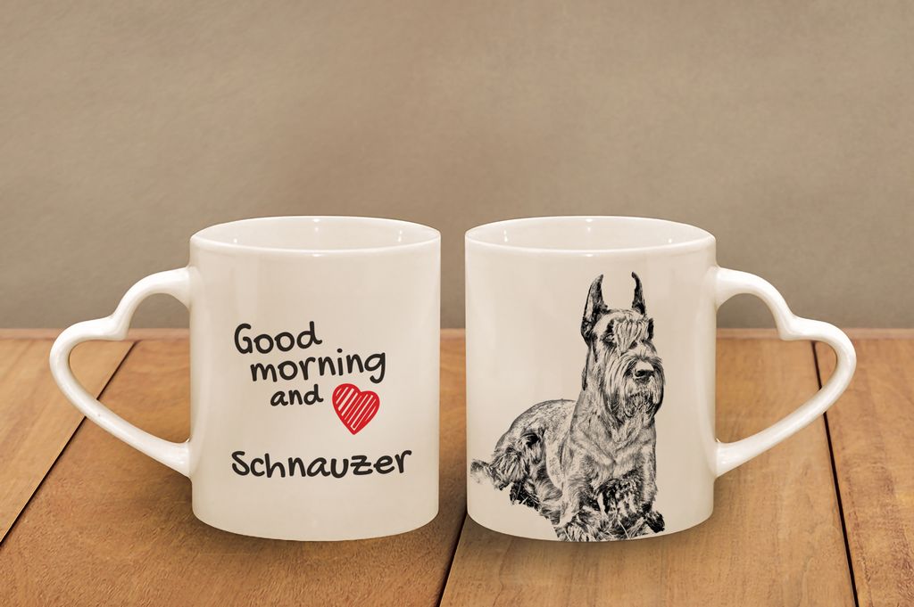 Schnauzer I - Tasse mit Hund, entzückende Tasse mit herzförmigem Henkel, universelles Geschenk der Marke Art-Dog