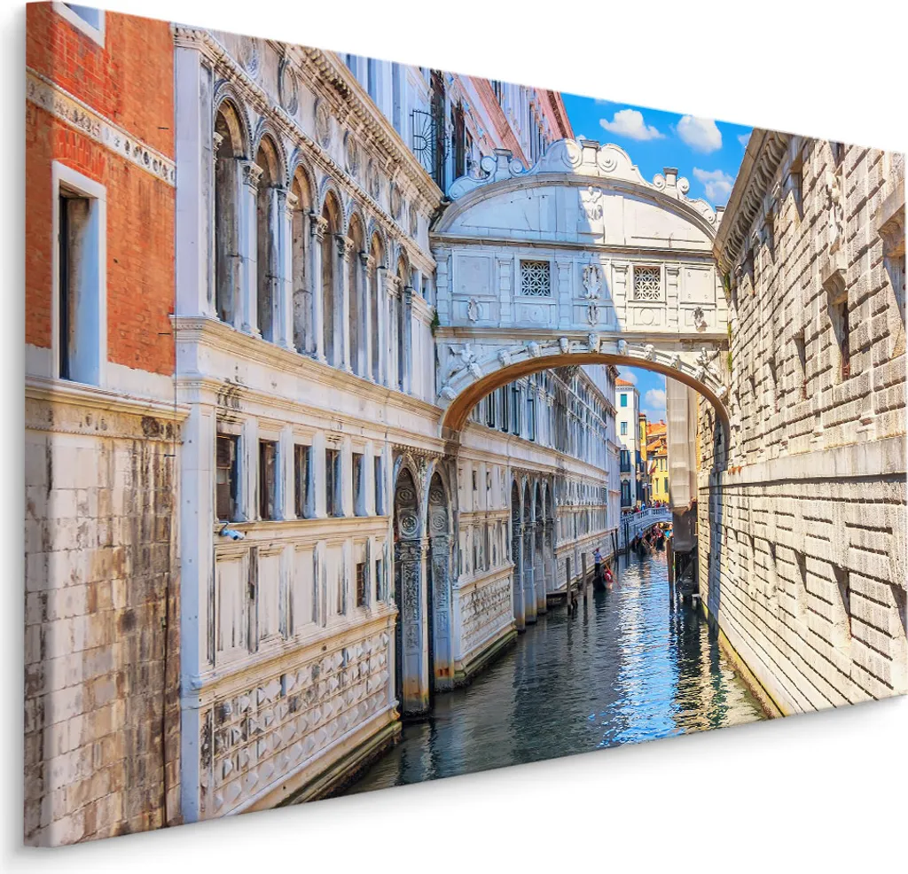 Venezia Quadro su Tela 70x50 XXL - Stampa d'Arte Canale Ponte Città