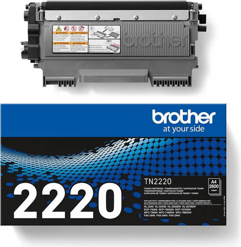 A Brother toner cartridge and its packaging are shown against a white background.