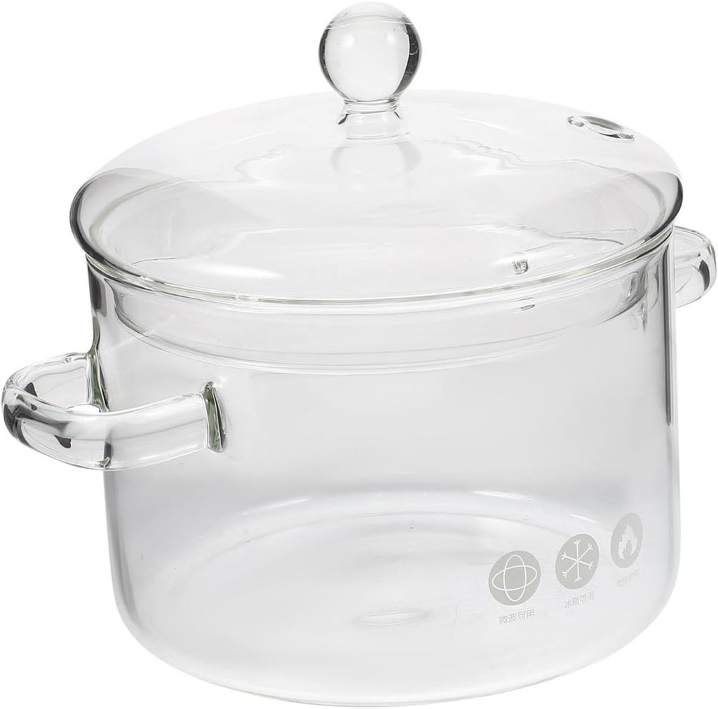 Hitzebeständiger Glastopf Mit Deckel 1600Ml Borosilikatglas Produktbild 