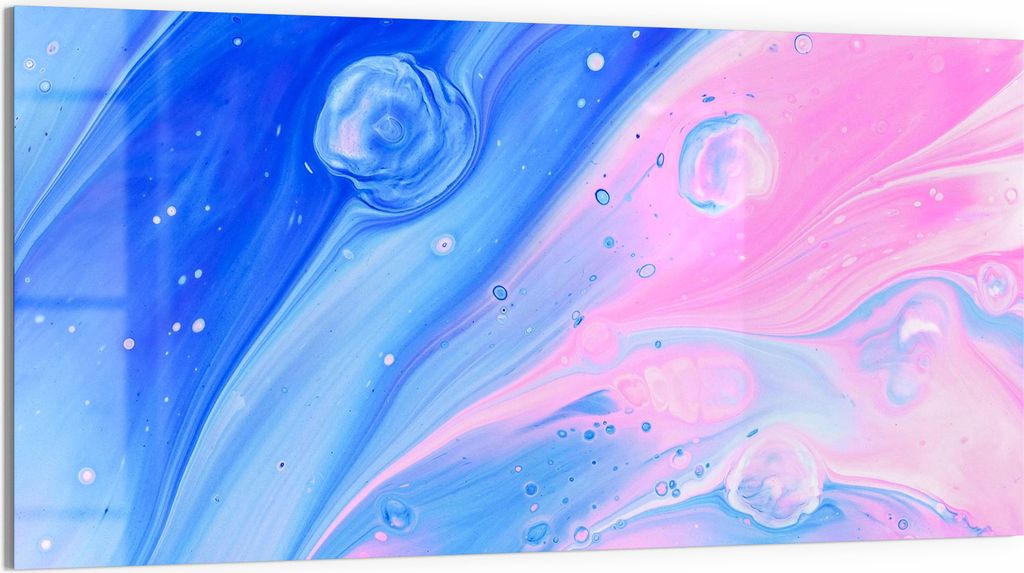 DEQORI Glasbild Acryl 100x50 cm 'Kosmische Harmonie' Wandbild Bild modern Deko