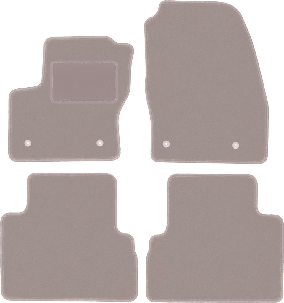 Velours-Autoteppiche für: Ford C-Max Mk2 Minivan (2015-2019) Beige