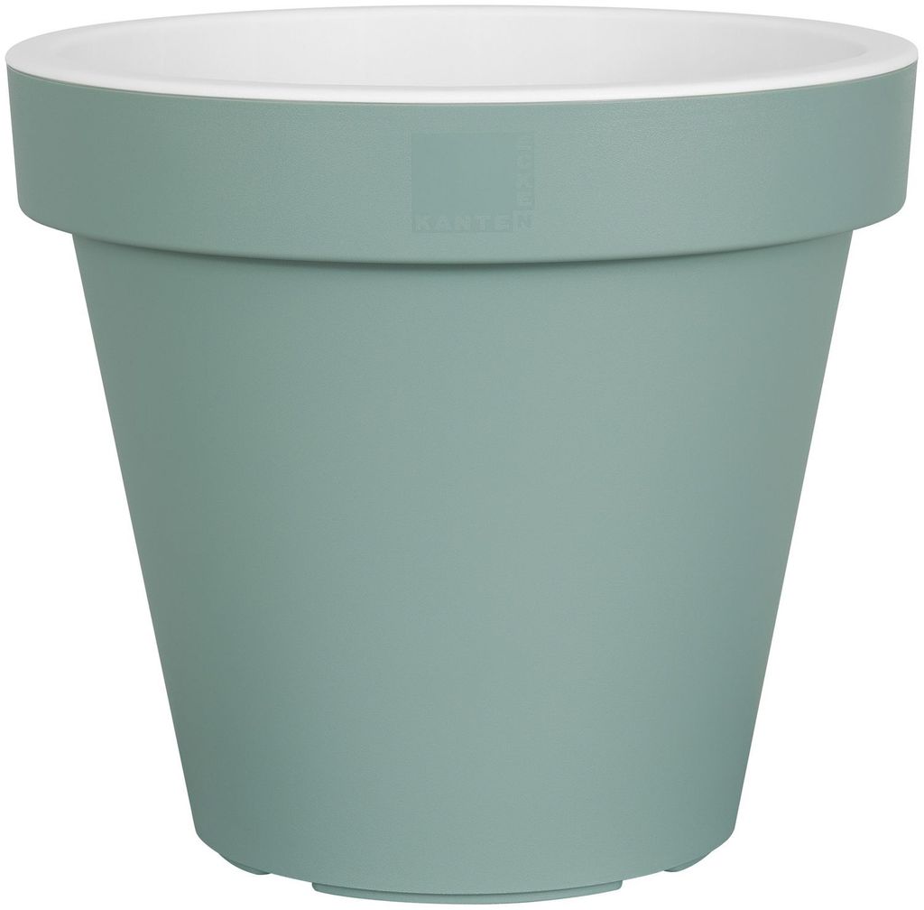 Blumentopf geli E&K Kunststoff Ø 24,5 cm H 22 cm eukalyptus/ weiß