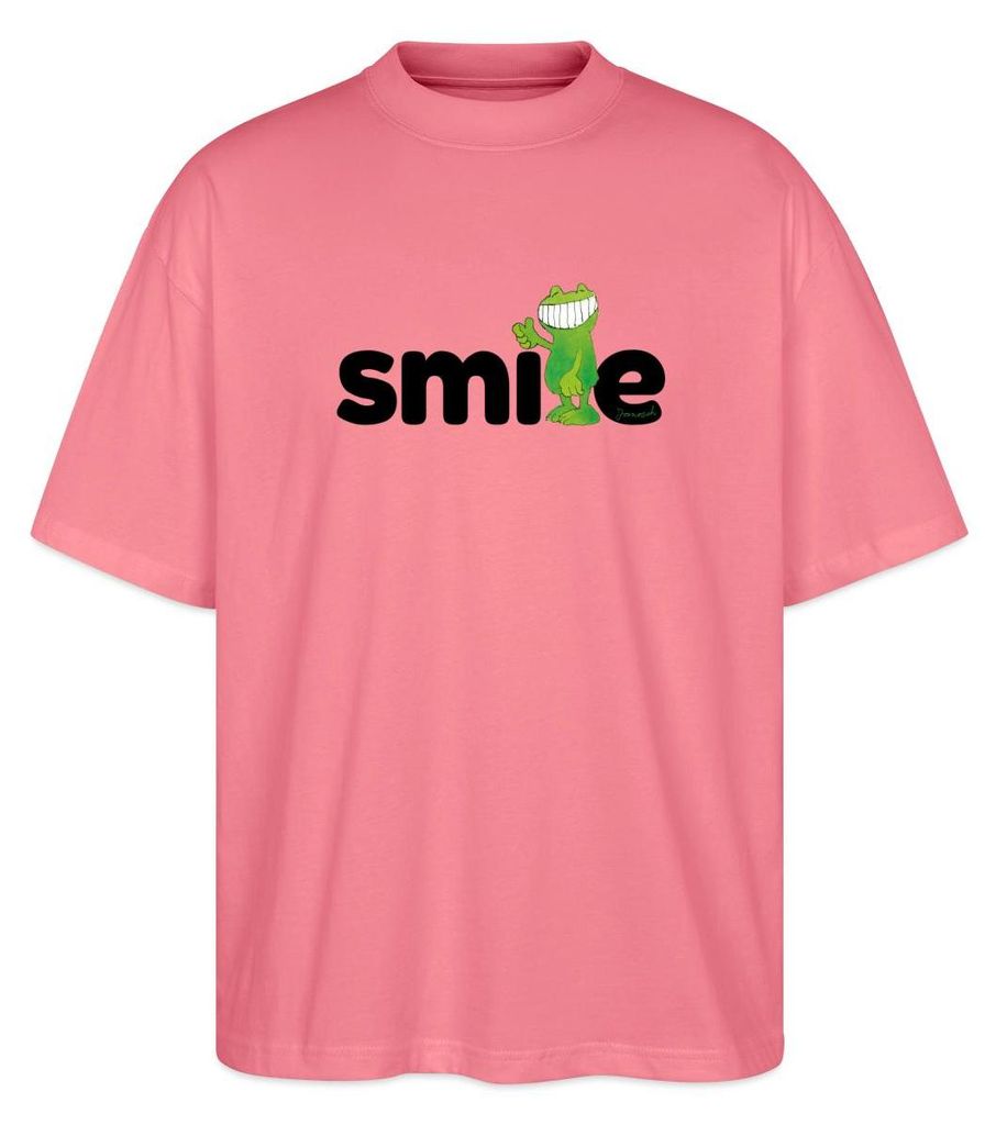 Spreadshirt Janosch Günter Kastenfrosch Smile Design Oversize Uni T-Shirt, XL, Pink