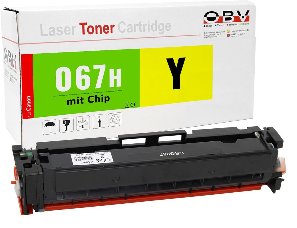 Canon 067H XL kompatibler Toner Gelb - LBP-633Cdw MF655Cdw MF657Cdw LBP-631Cw