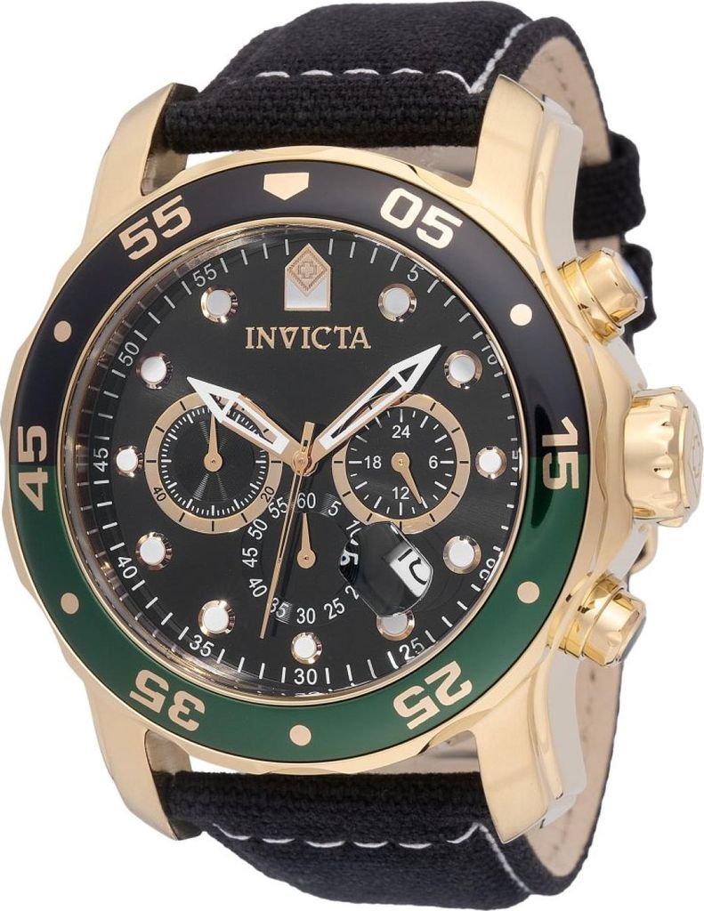 Invicta Pro Diver 49834 Herren uhr - Wasserdicht - Analog - Quarzuhrwerk - Edelstahl mit schwarzen zifferblat - 48mm
