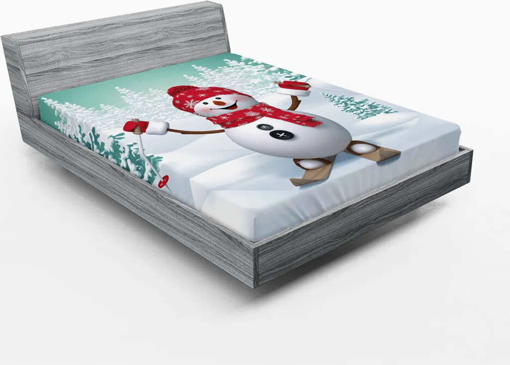 Drap-housse Noël 180x200 cm : Literie Festive pour les Fêtes de Fin d'Année