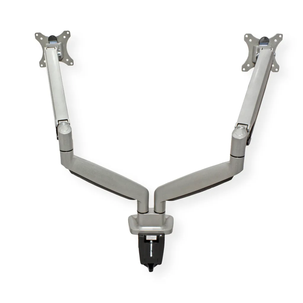 Support double écran pour bureau bras articulé gaz VALUE noir 32" - 7