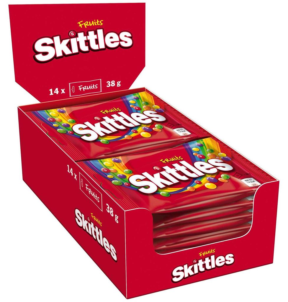 Skittles 312980 Skittles Fruits Kaubonbons 14 x 38,0 g Immagine del prodotto 