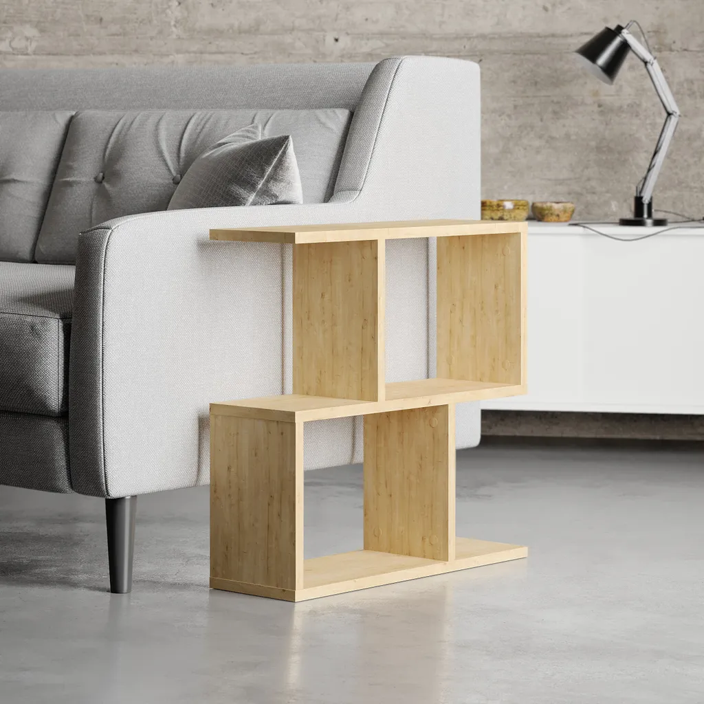 Tavolino Moderno Homemania Rovere 60x60x19,5 cm | Arredo Multiuso Salotto - 5