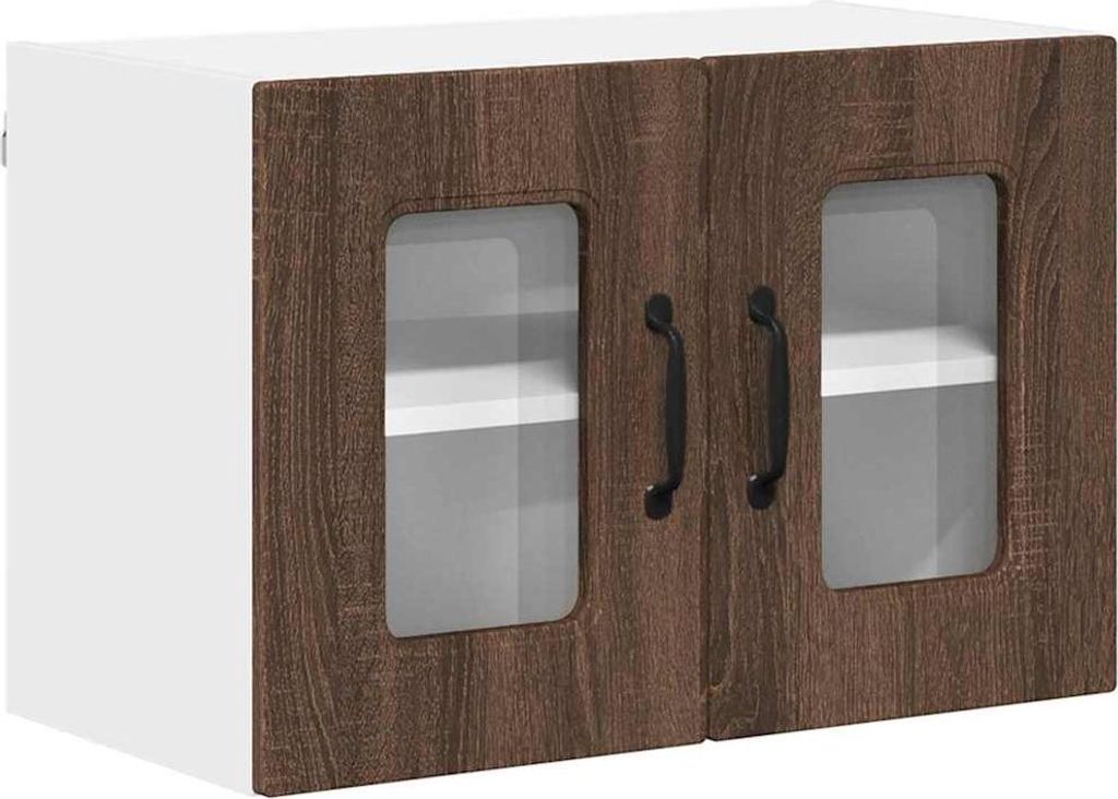 SYFAX Küchenwandschrank mit Regal Braun Eichen-Optik 60 x 31 x 40 cm