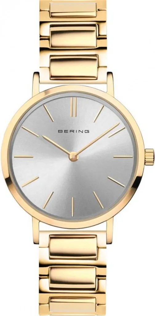 Montre BERING 14129-730 dorée avec verre saphir et maille milanaise fine