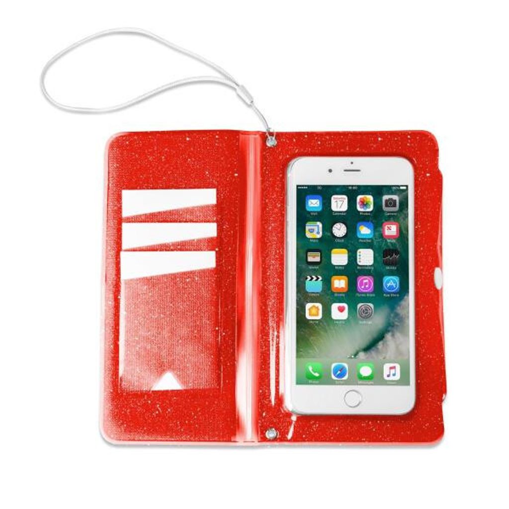 Celly SPLASHWALL18OR Handy-Schutzhülle 15,8 cm (6.2 Zoll) Geldbörsenhülle Rot