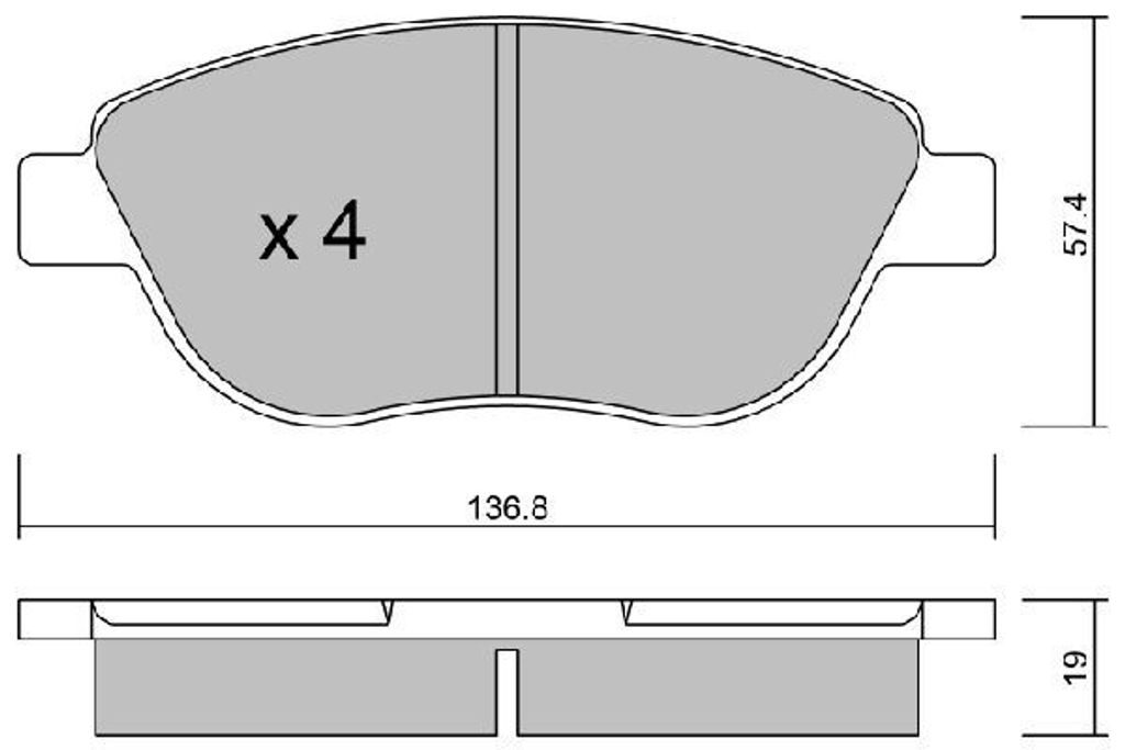 AISIN Bremsbeläge Satz Vorne Bremsklötze für FIAT Doblo Cargo (223) BPPE-1004
