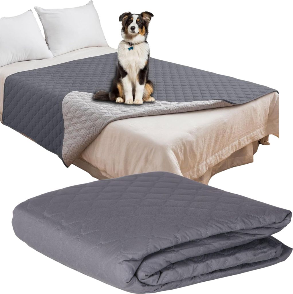 Wobell | Schutzmatte 170×210 cm für Bett, Sofa, Hund, Katze, Haustiere, rutschfest, wasserfest, wasserdicht & rutschfest, waschbar 30°C