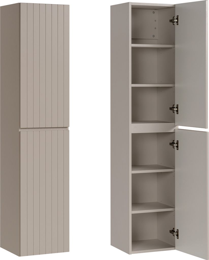 Badezimmer Hochschrank IRAKLIO-56-CASHMERE Kaschmir B/H/T ca. 35/160/33cm