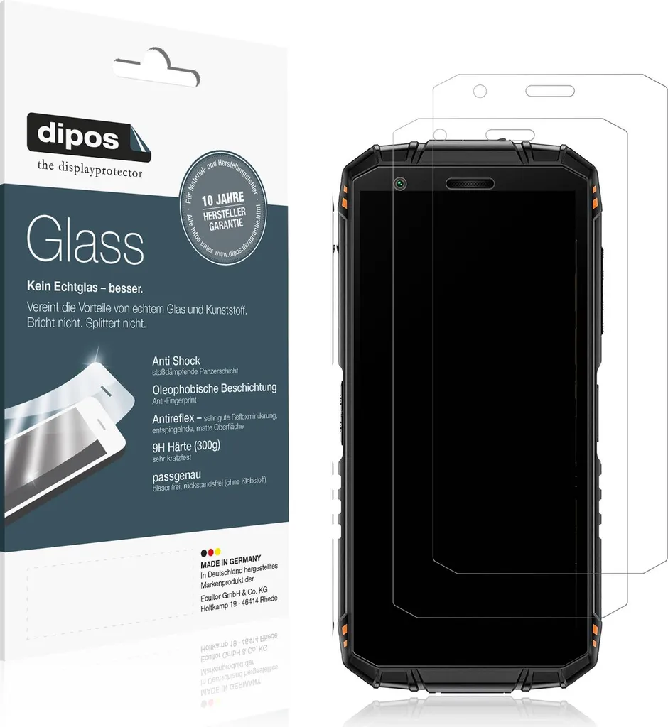 2x Pellicola Protettiva per Doogee Fire 3 Pro Mini Outdoor Protezione opaco Vetro Flessibile 9H dipos