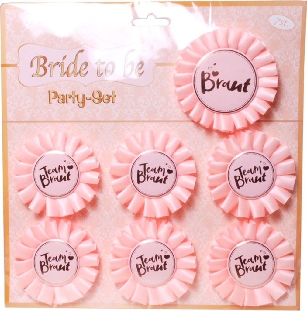 Party-Set Rosetten Bride to be Junggesellinenabschied