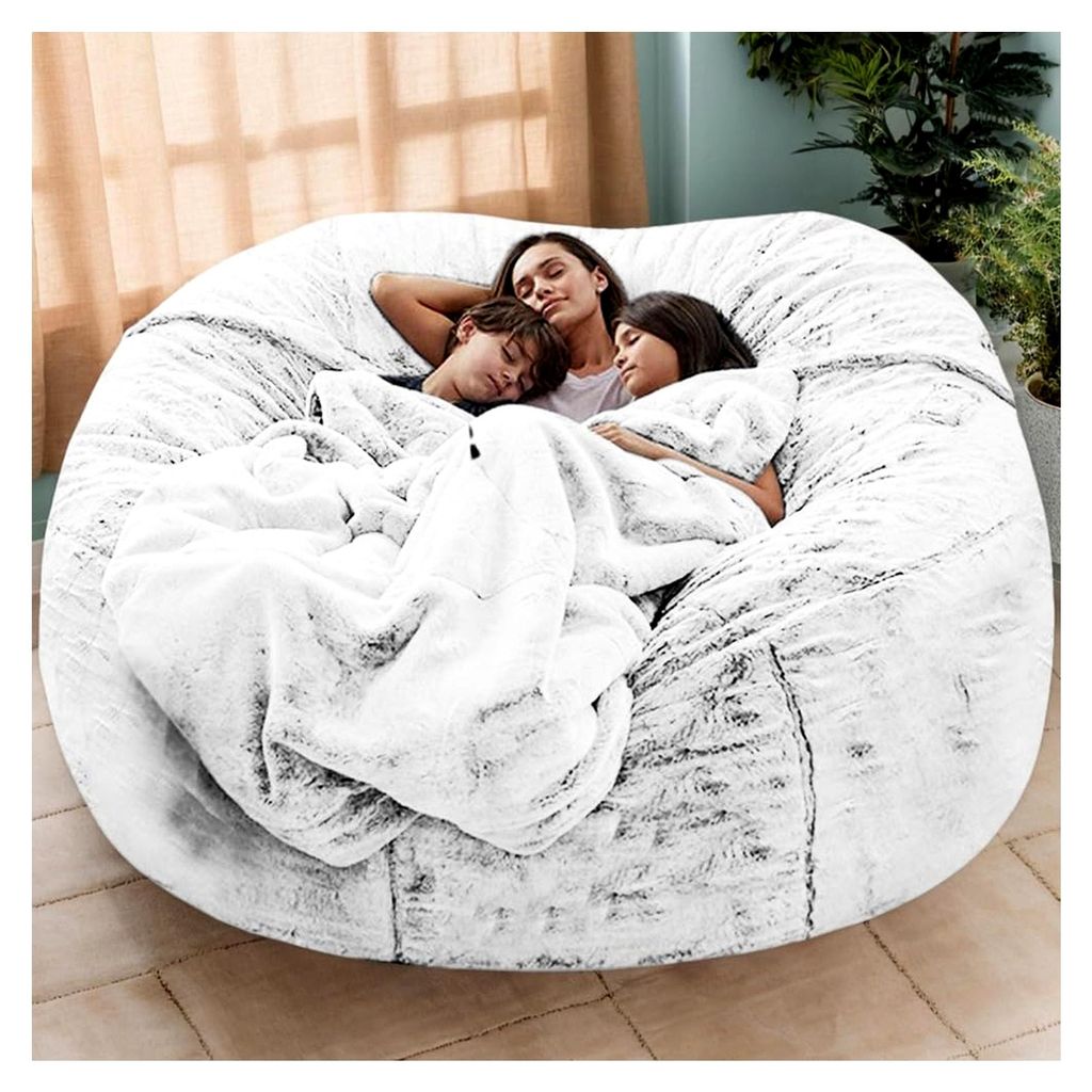 Sitzsackabdeckungen ohne Füllung aus Samt, Stretch, weich, dick mit Reißverschluss, leicht zu entfernen und zu waschen, geeignet für Wohnzimmer,...