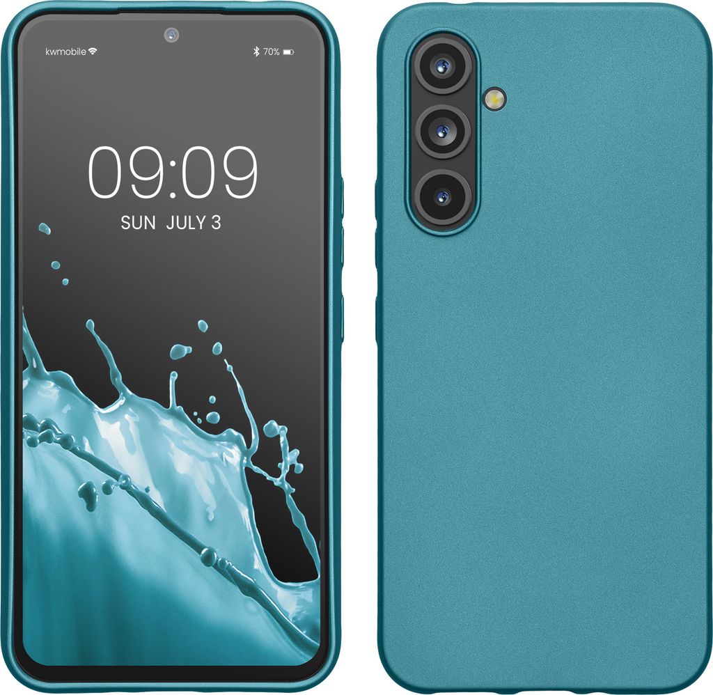 kwmobile Hülle kompatibel mit Samsung Galaxy A54 5G Hülle - TPU Silikon Handyhülle - Schutzhülle stoßabsorbierend flexibel - Case in Metallic