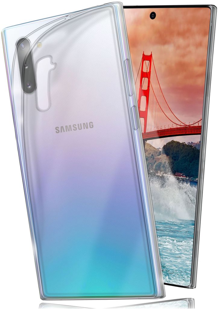 moex Aero Case kompatibel mit Samsung Galaxy Note10 - Hülle aus Silikon transparent dünn, Klar