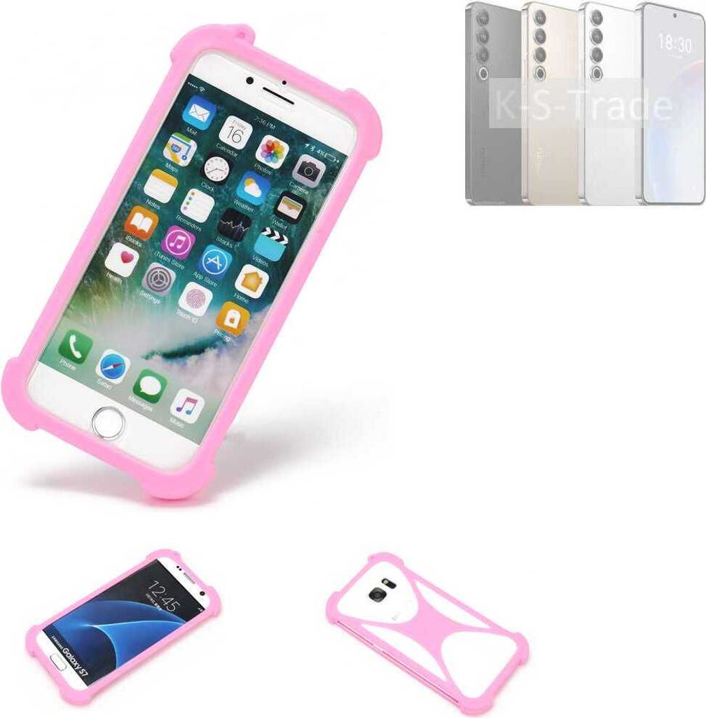 K-S-Trade Handy Hülle kompatibel mit Meizu 20 Pro Schutz Hülle Bumper Silikon Schutz Hülle Cover Case Silikoncase Silikonbumper TPU Softcase