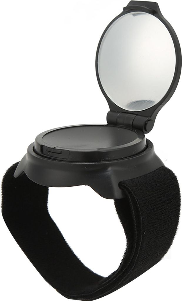 Fahrradspiegel Nylon Handgelenk Armband konvexes Design schwarz mit 5 cm Durchmesser Fahrrad für Motorräder