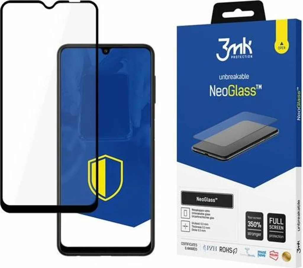 3mk NeoGlass Samsung A22 5G Nero - Protezione Schermo Composita 8H