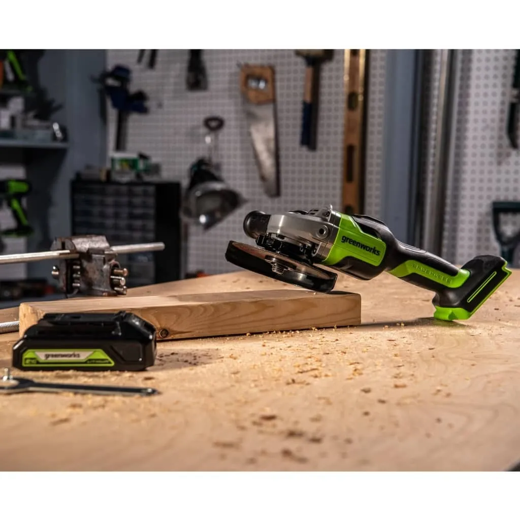 Meuleuse d'angle Greenworks 24V sans balais avec disque de 125mm - 6