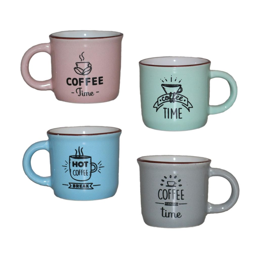 Espressotassen Set 4-teilig Retro – 4 Keramik Produktbild 