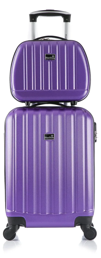 Valises PRAGUE-H 50cm BLUESTAR Lot de 2 avec Roues Silencieuses et Coque Rigide