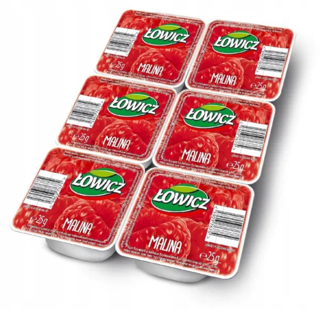 Confiture de framboises en portions individuelles 6 x 25 g Image du produit 