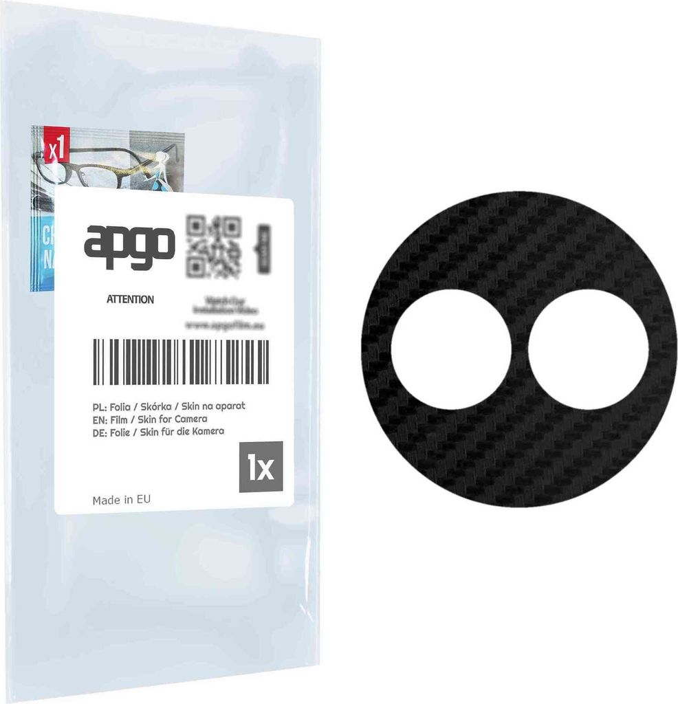 apgo Objektivschutz-Folie, Kameraschutz kompatibel mit Blackview BL9000 Pro, Carbon-Imitation, Rückseite Schutzfolie für Kamera-Insel, Hinten Fol...
