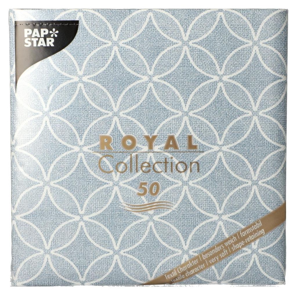 Papstar Servietten arktikblau 40x40 cm 50 Stück Zdjęcie produktu 