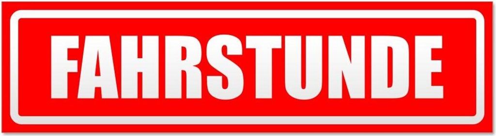 Kiwistar Fahrstunde invertiert Magnetschild Schild magnetisch - 20cm Rot - Magnetfolie für Auto PKW Kfz