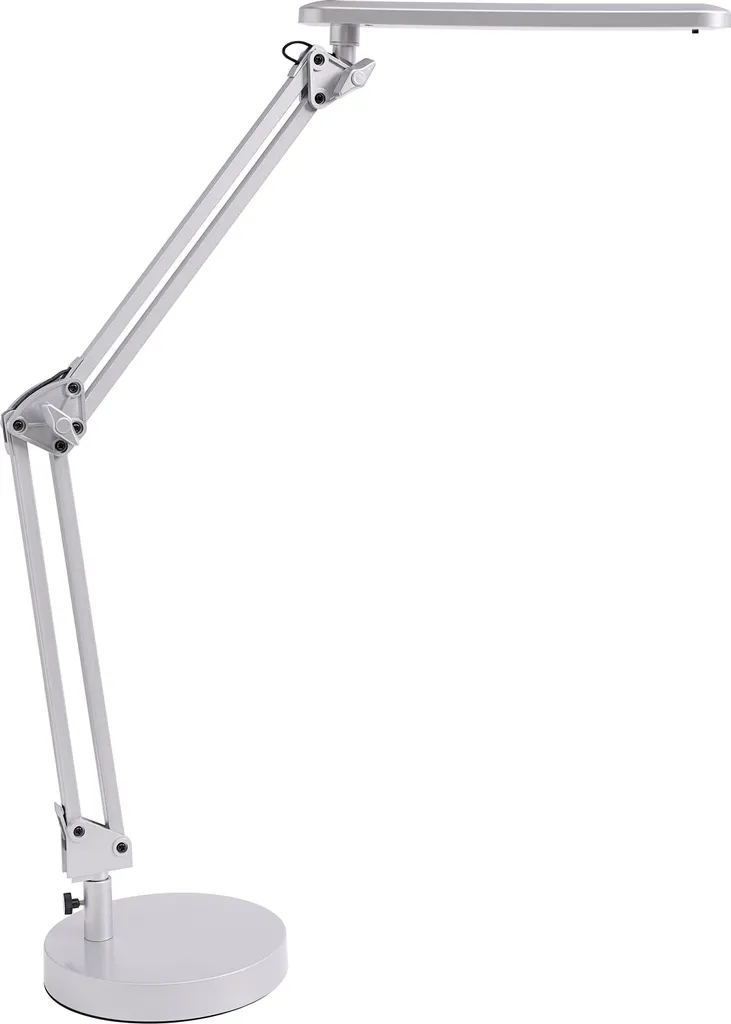 Lampe de bureau LED articulée Argentée avec pied stable ALCO 7 Watts
